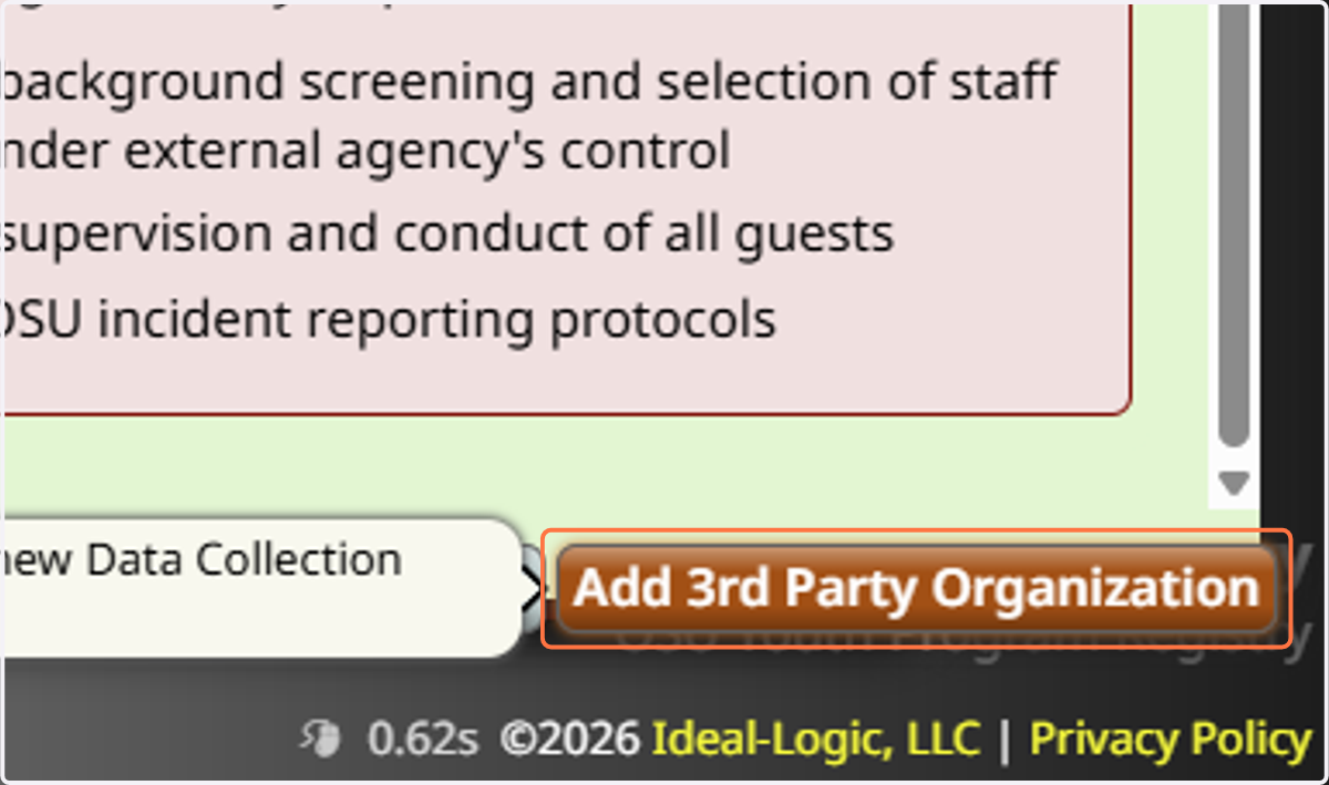 Click on Add 3rd Party Organization