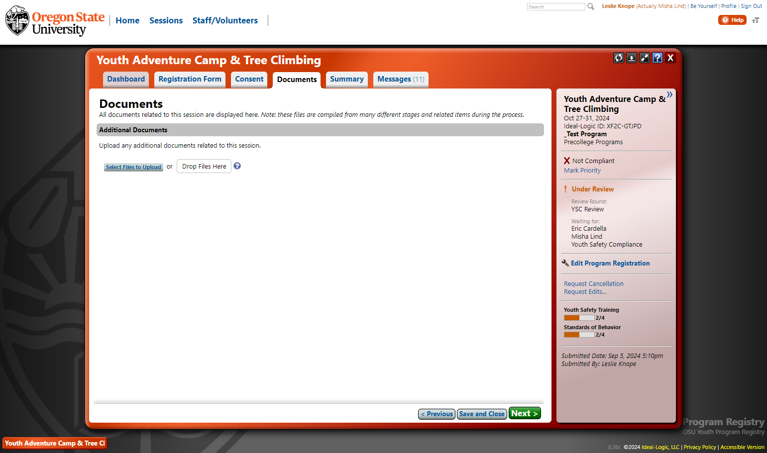 Click on Select Files to Upload or drag and drop the file onto Drop Files Here