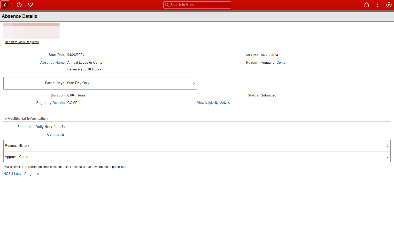 Step 9: Click on Return to View Requests