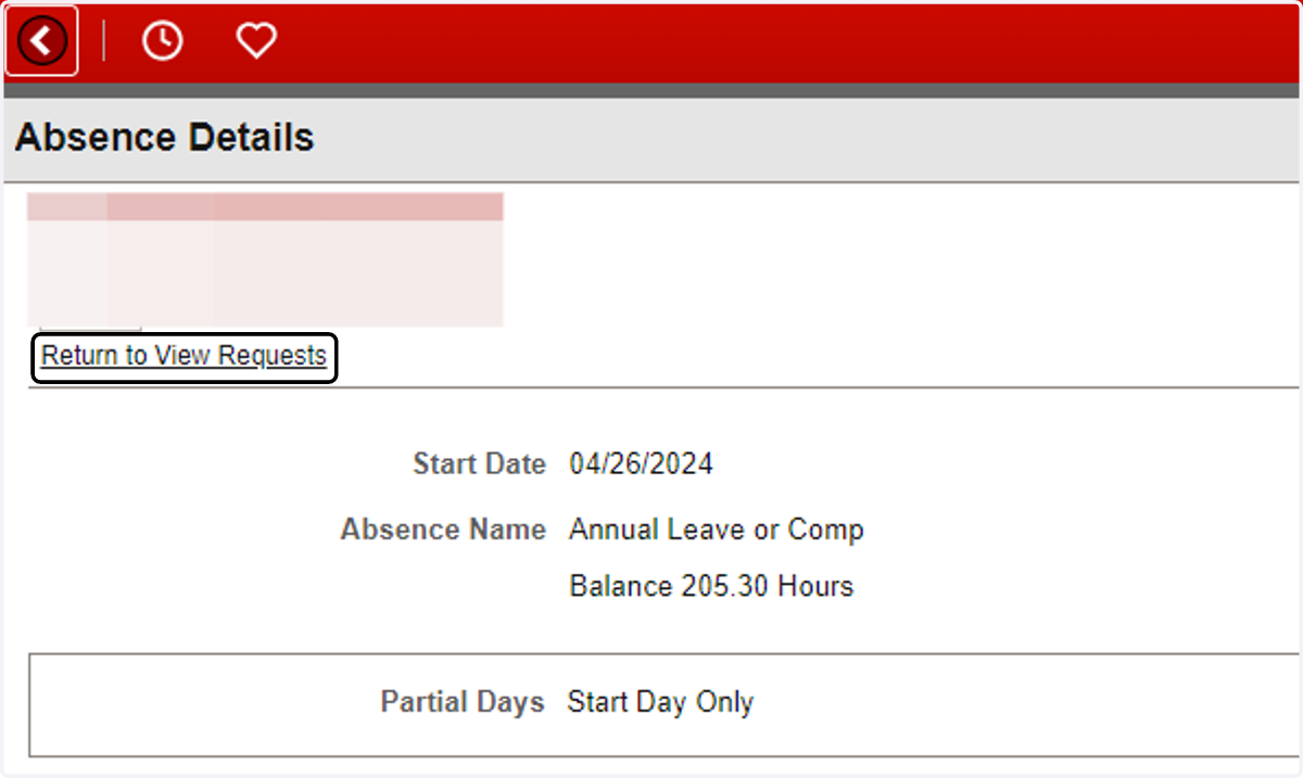 Step 9: Click on Return to View Requests