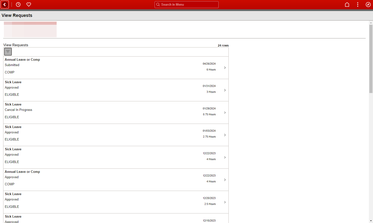 Step 6: Filtering Absence Requests