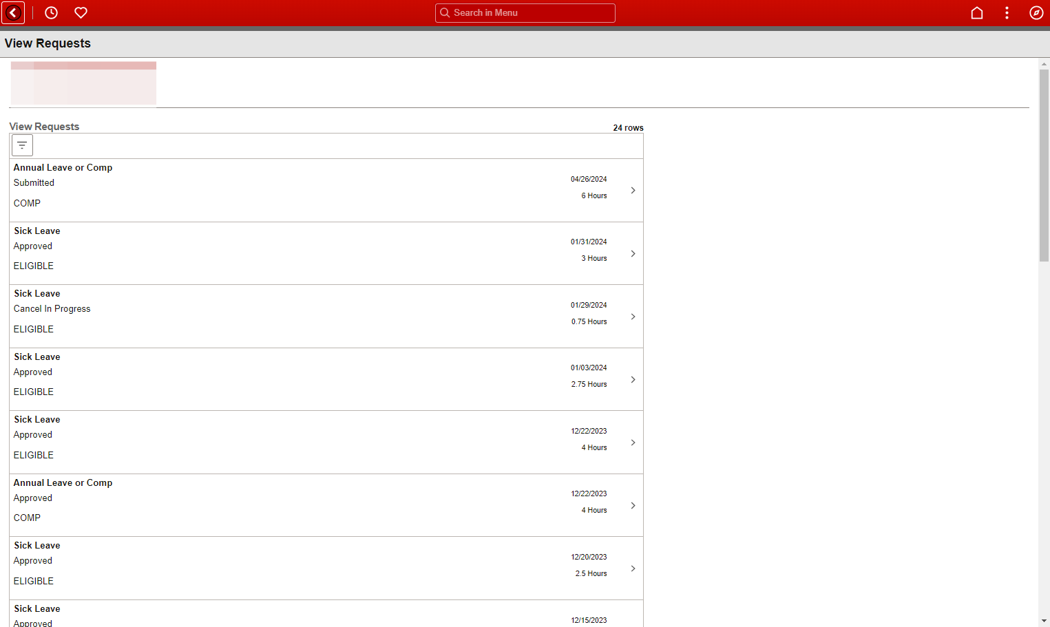 Step 5: Viewing Absence Requests