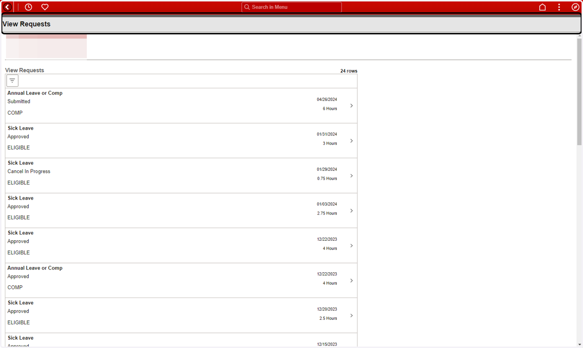 Step 5: Viewing Absence Requests
