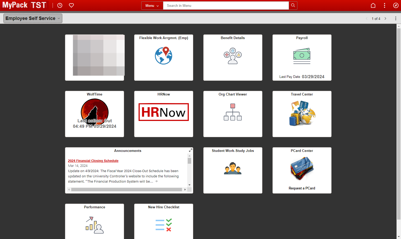 Step 2: Navigate to the Employee Self Service Homepage