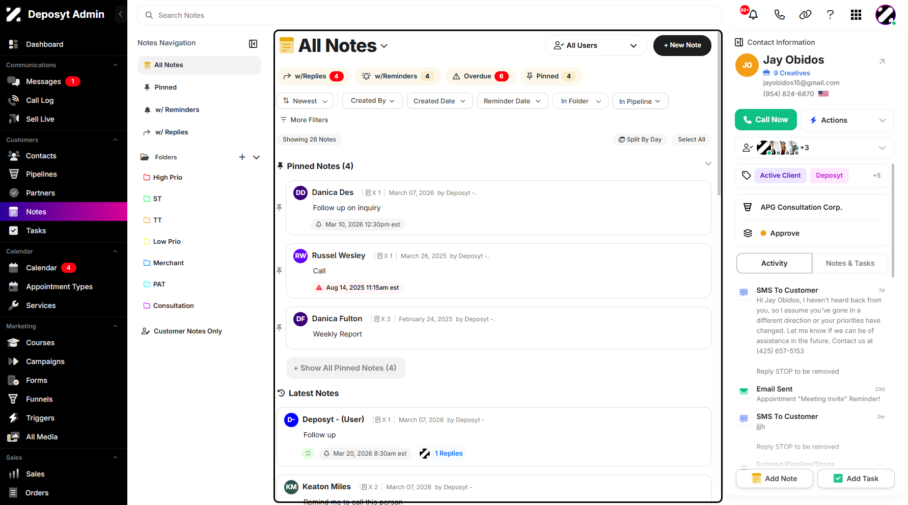 Step 2: You will then be navigated to the Notes section.
