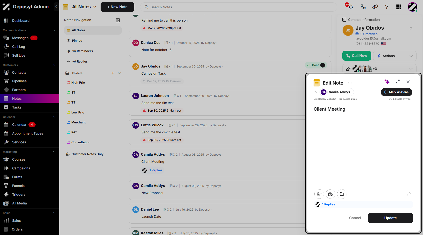 Step 4: A pop-up window will appear, Allowing you to Edit the note.