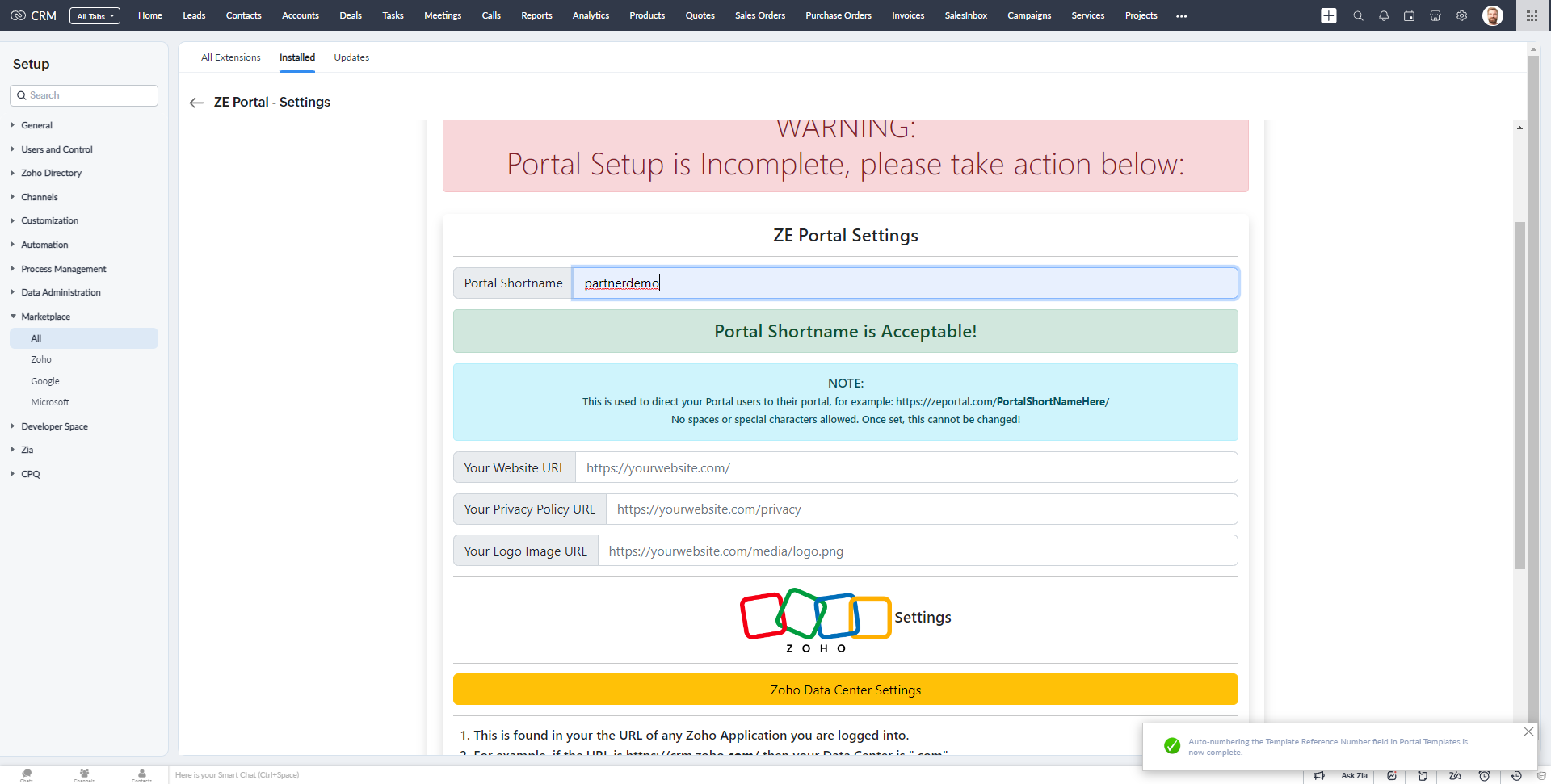 Choosing an acceptable Portal Shortname