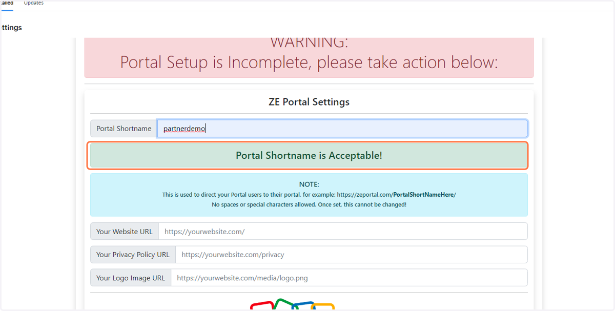 Choosing an acceptable Portal Shortname