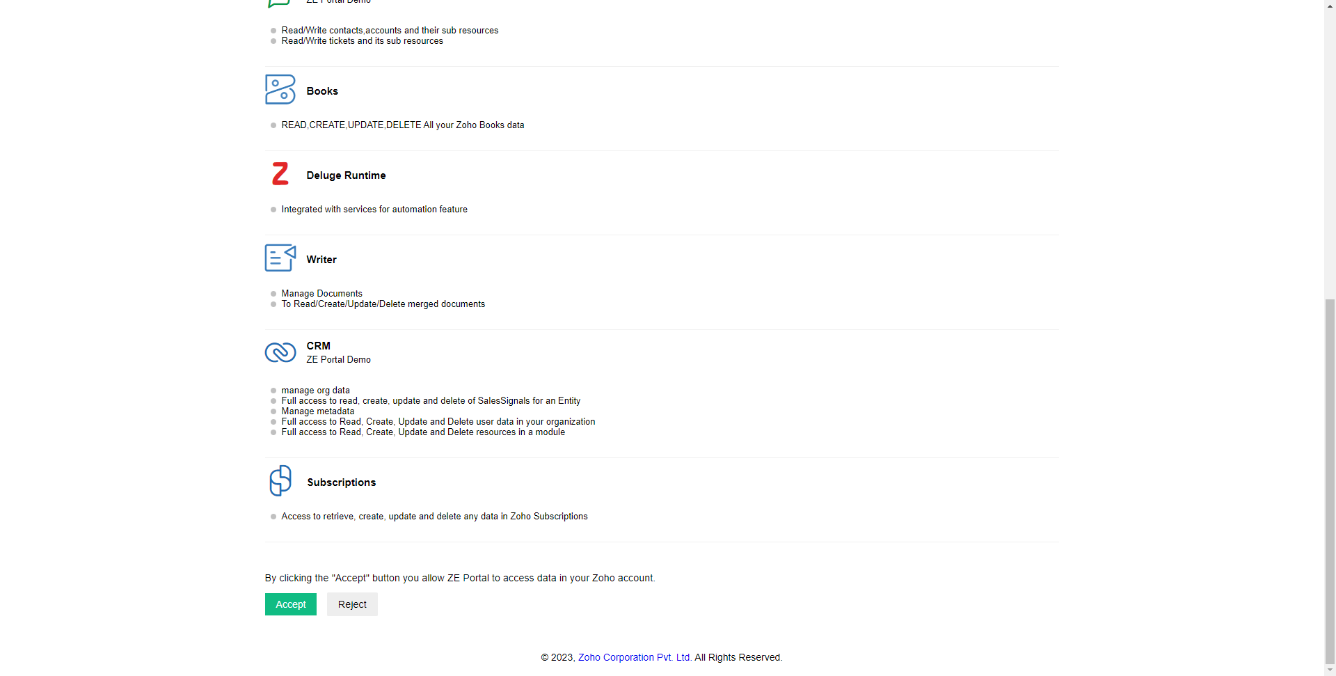 Click on Accept