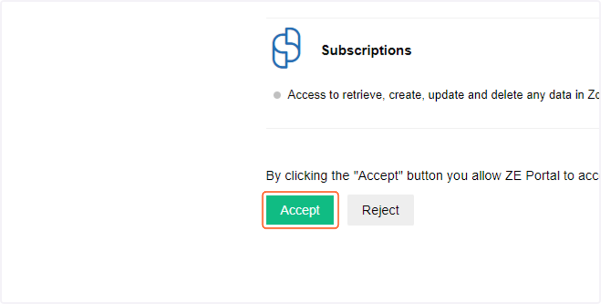 Click on Accept