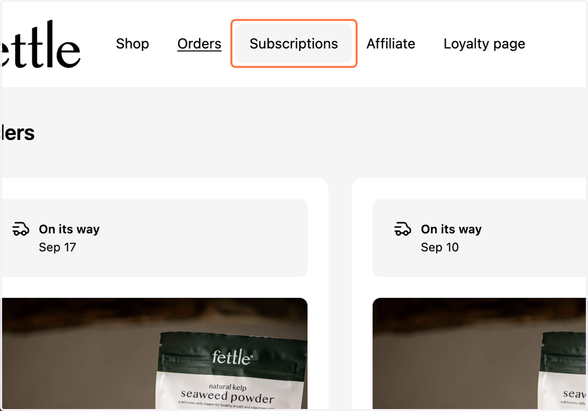 Click on Subscriptions