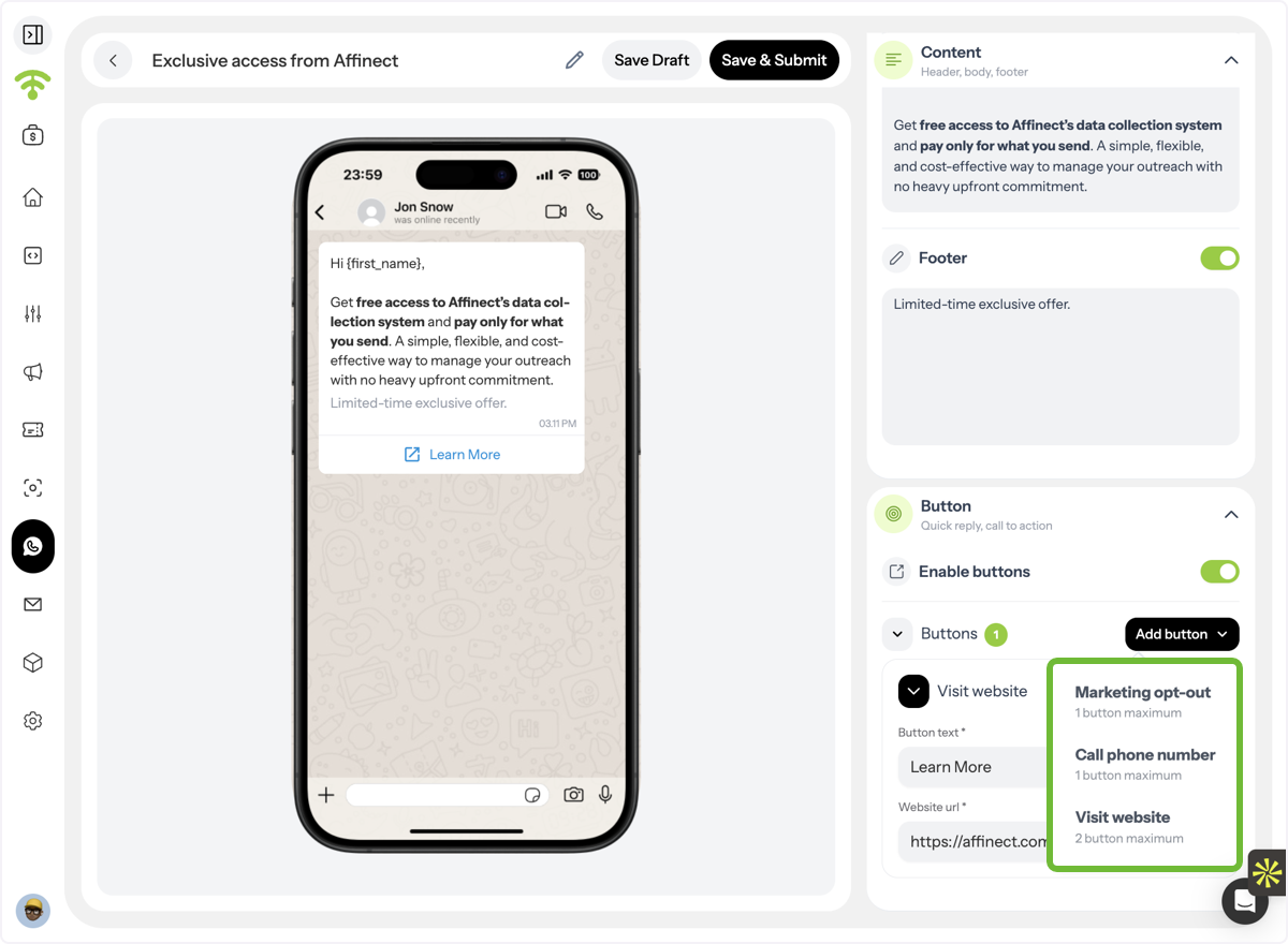 Add Call-to-Action Buttons