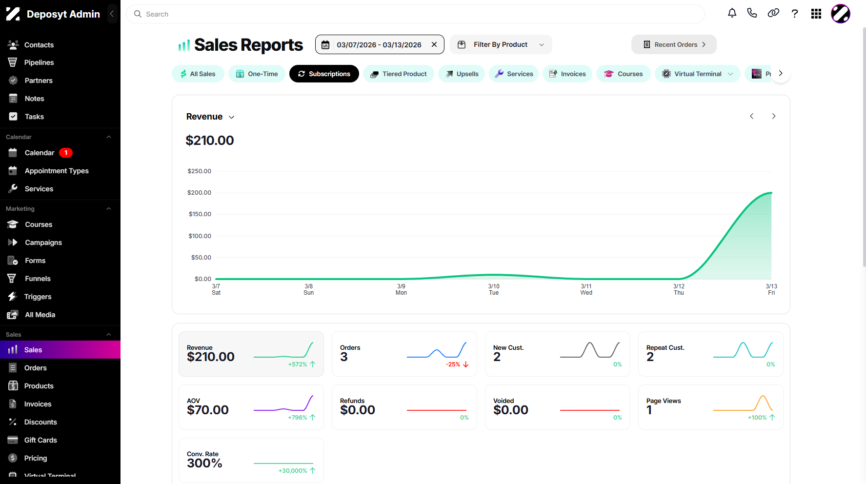Step 3: Click on Recent Orders to view the orders.