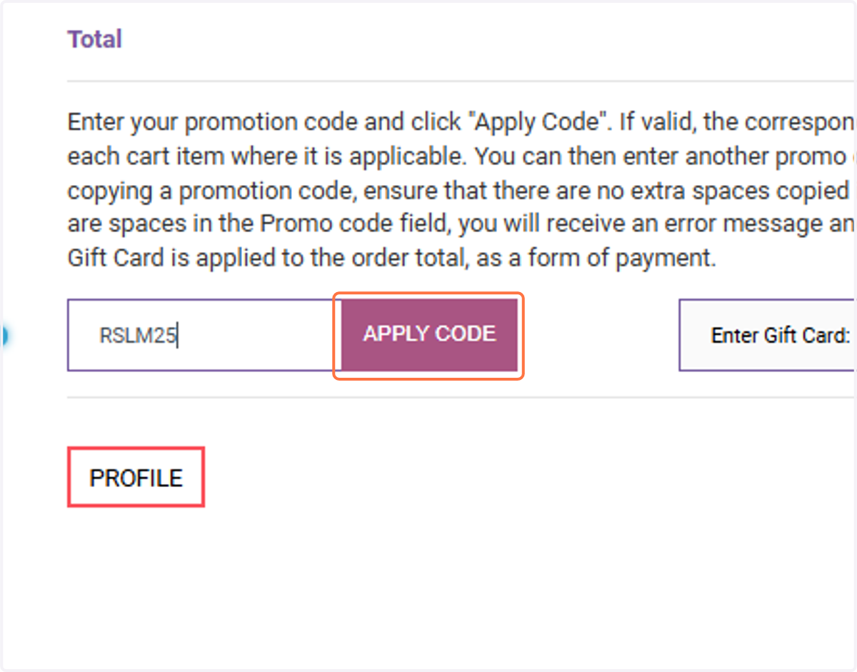 Click "Apply Code"