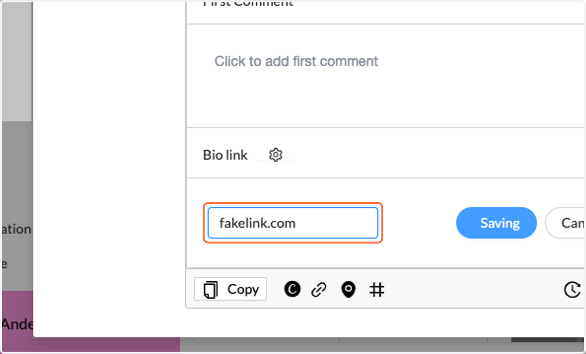 Paste link