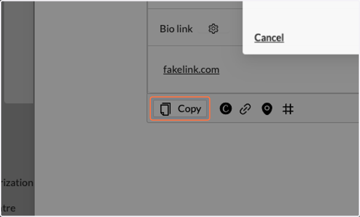 Click on Copy