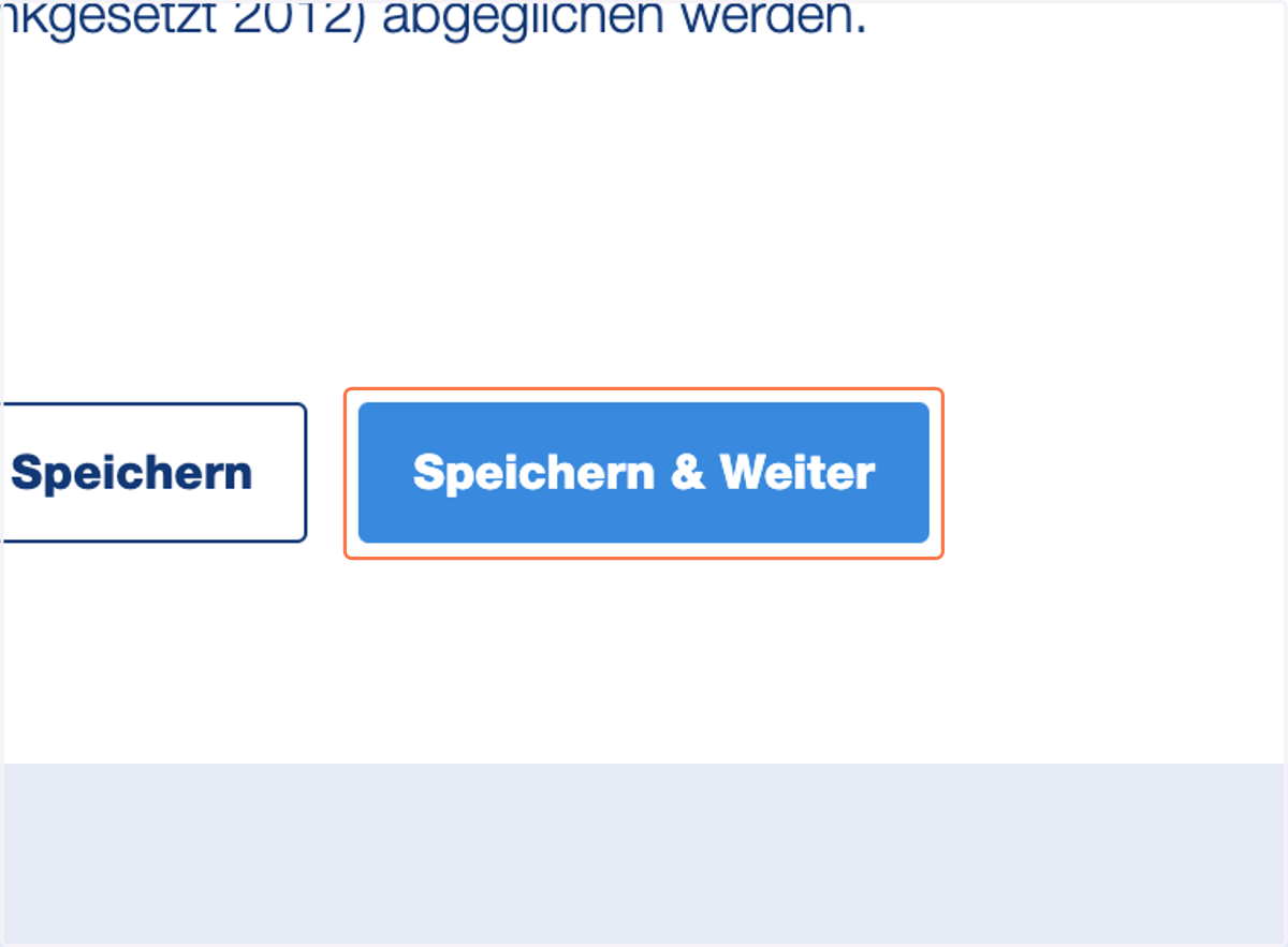 Klicken Sie "Speichern & Weiter".