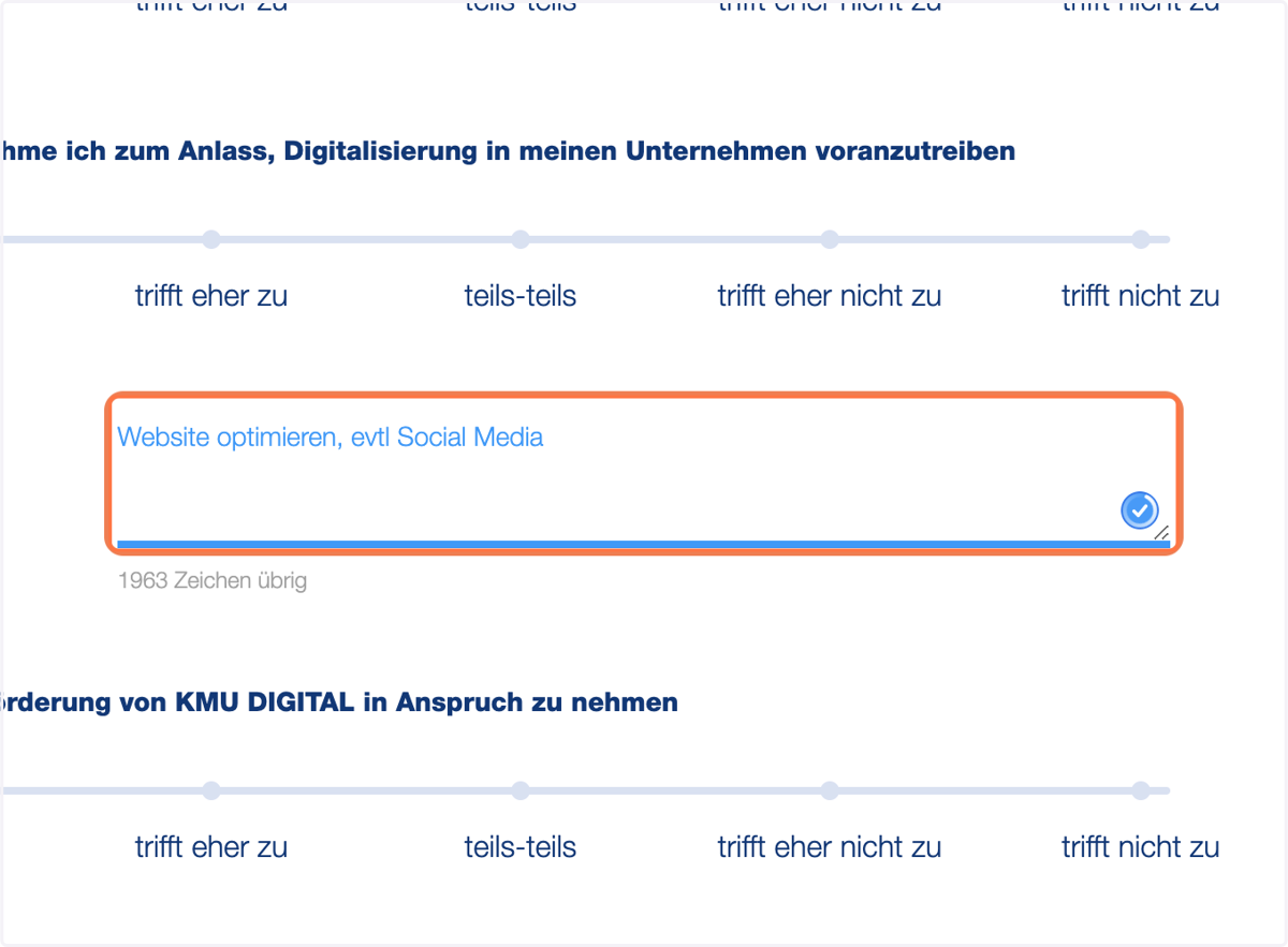 Bitte fügen Sie mind. eine Maßnahmen ein, die Sie aus dem Beratungsprotokoll ergeben hat. (z.B. Website Optimierung, Social Media Optimierung, Online Shop Überarbeitung,... etc.)
