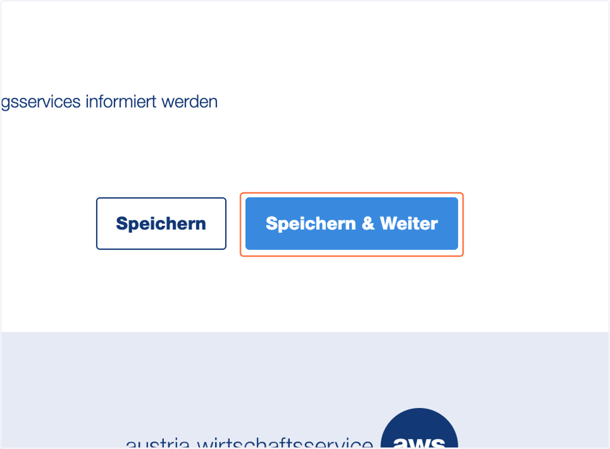 Wenn Sie alle Fragen beantwortet haben, klicken Sie bitte "Speichern & Weiter".