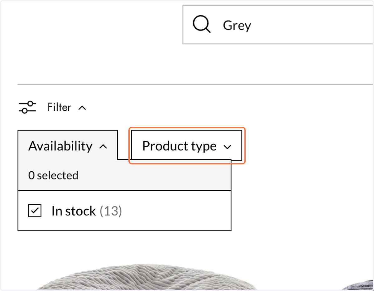 Click on Product type