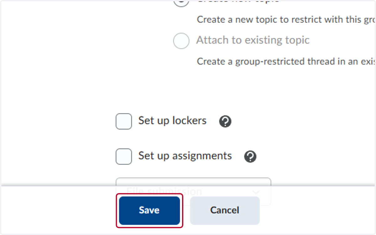 Click on Save