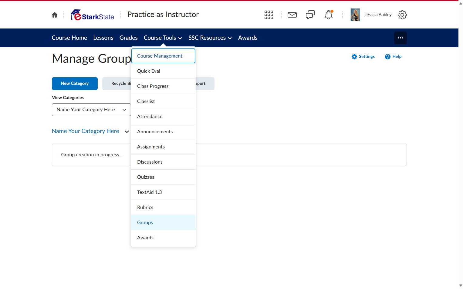 Click on Groups