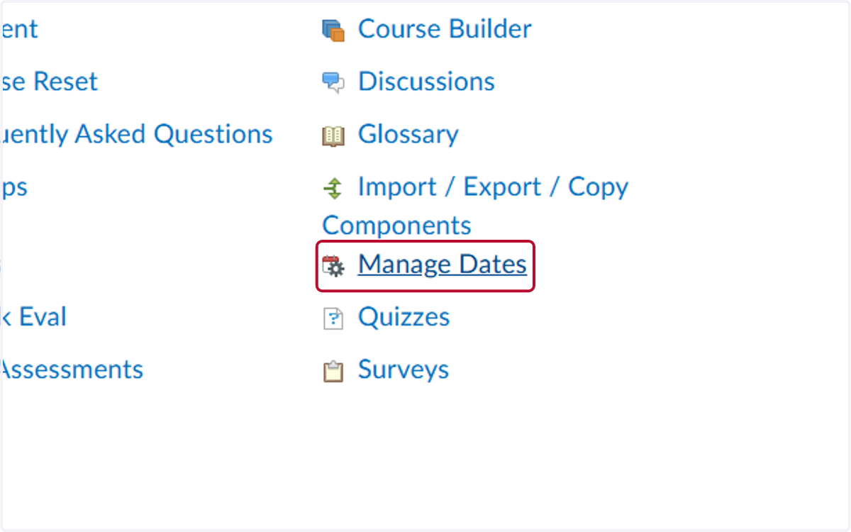 Click on Manage Dates
