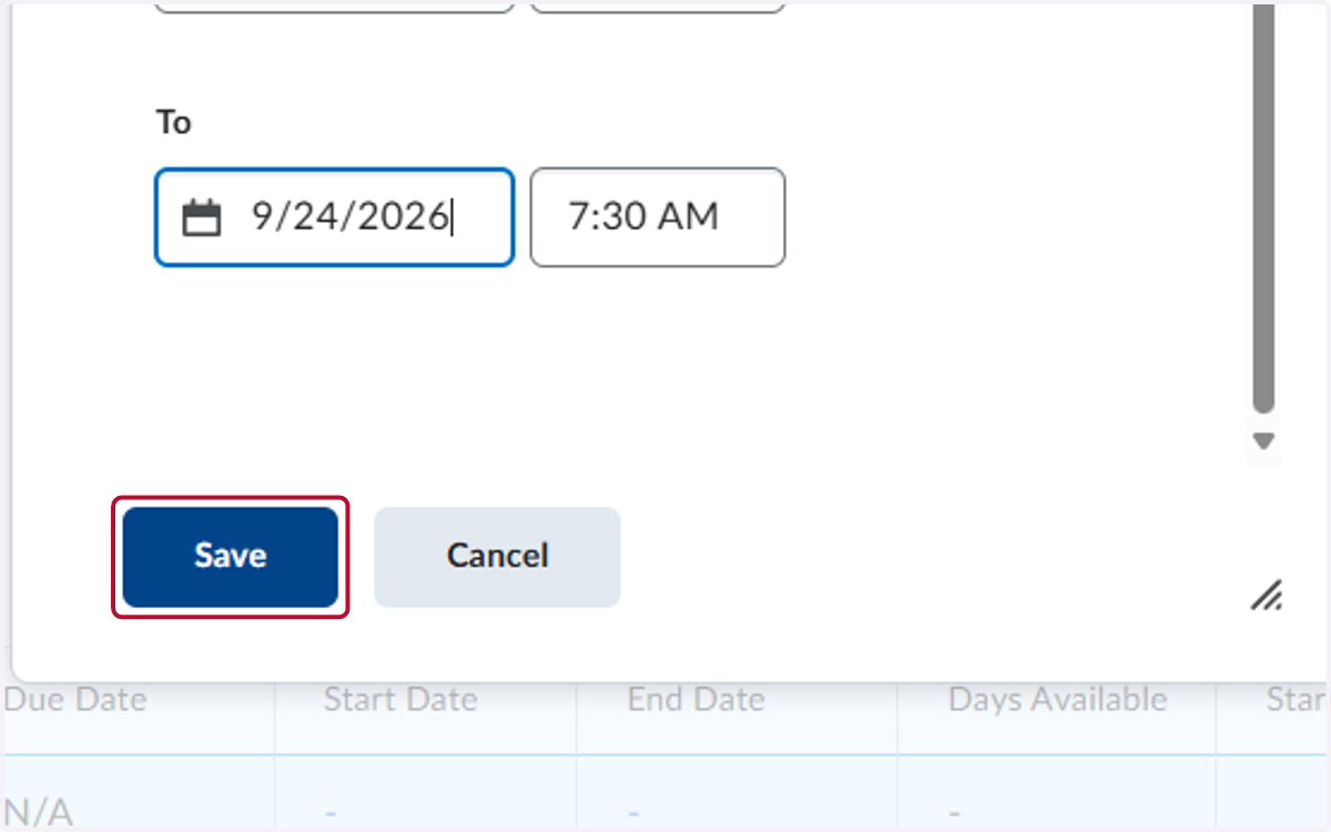 Click on Save