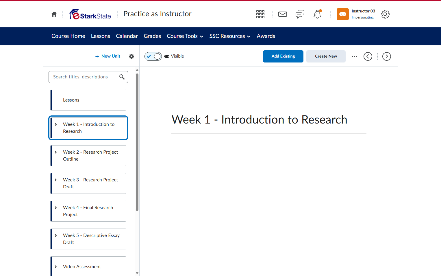 Click on Course Tools