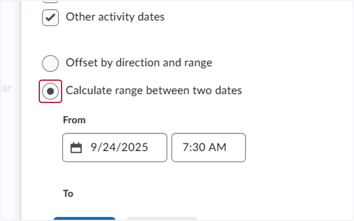 Select Calculate range between two dates