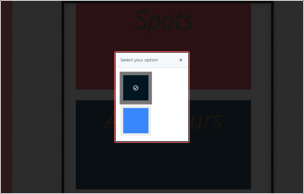 In comparison, the All Colours dropdown only lists colours present in its linked resource of the generated colour set.