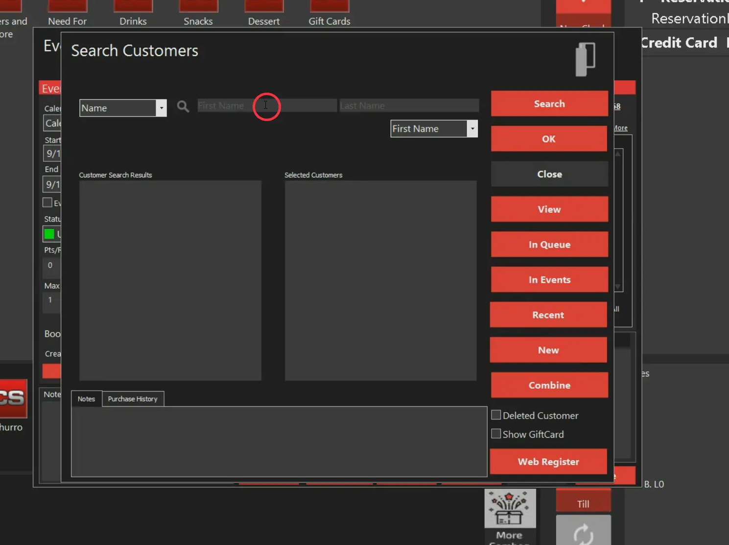 Search for customers