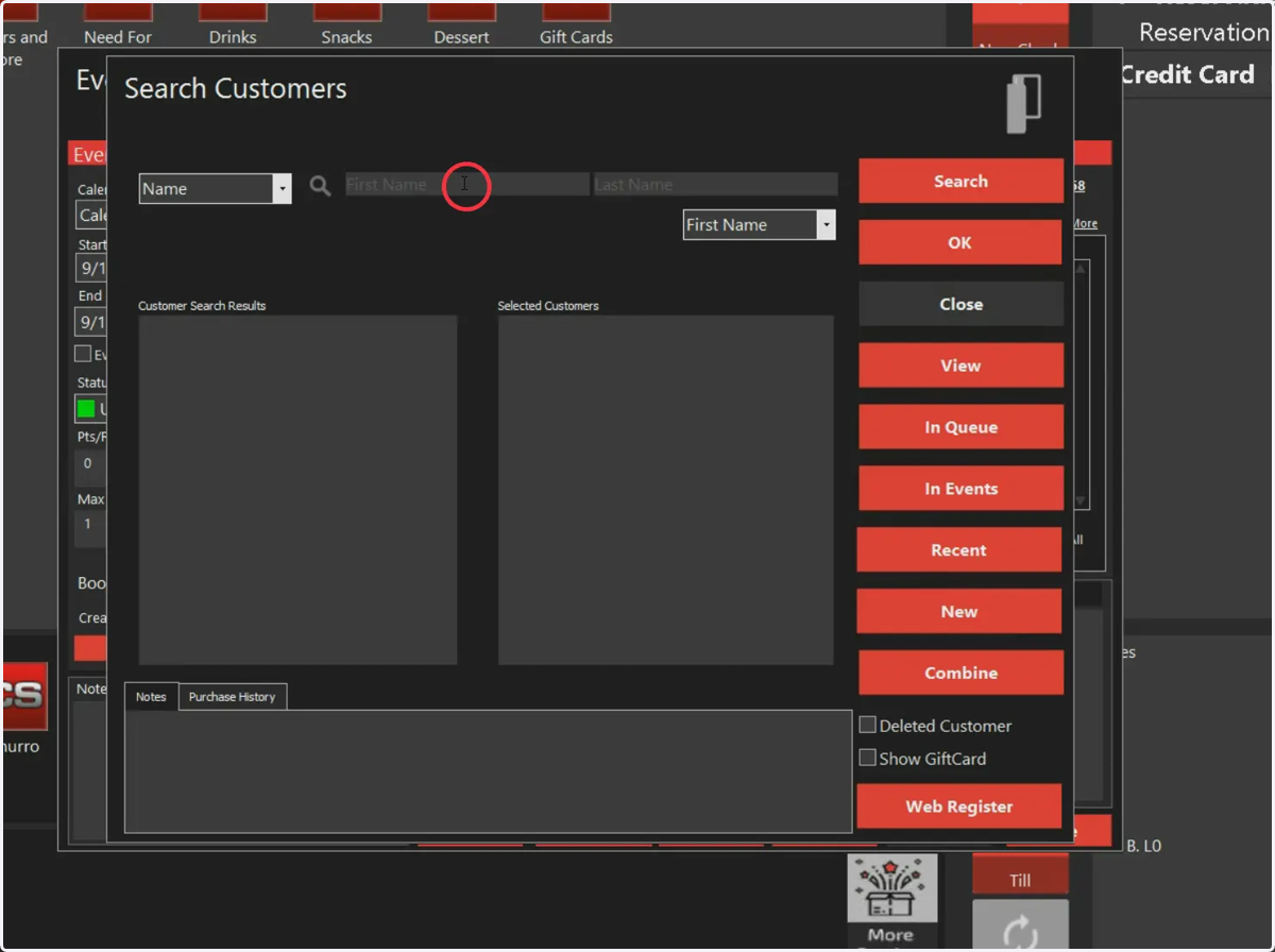 Search for customers