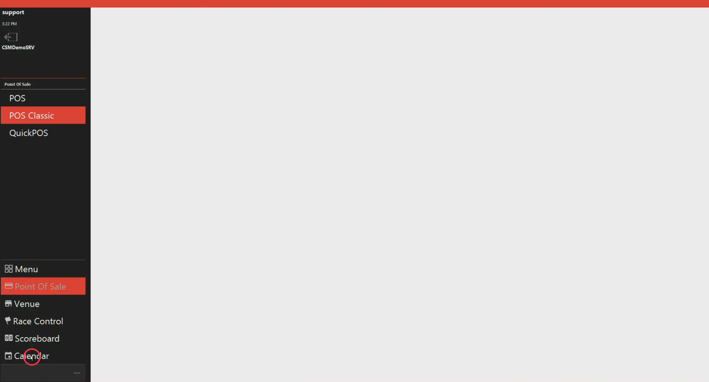 Click on the Calendar