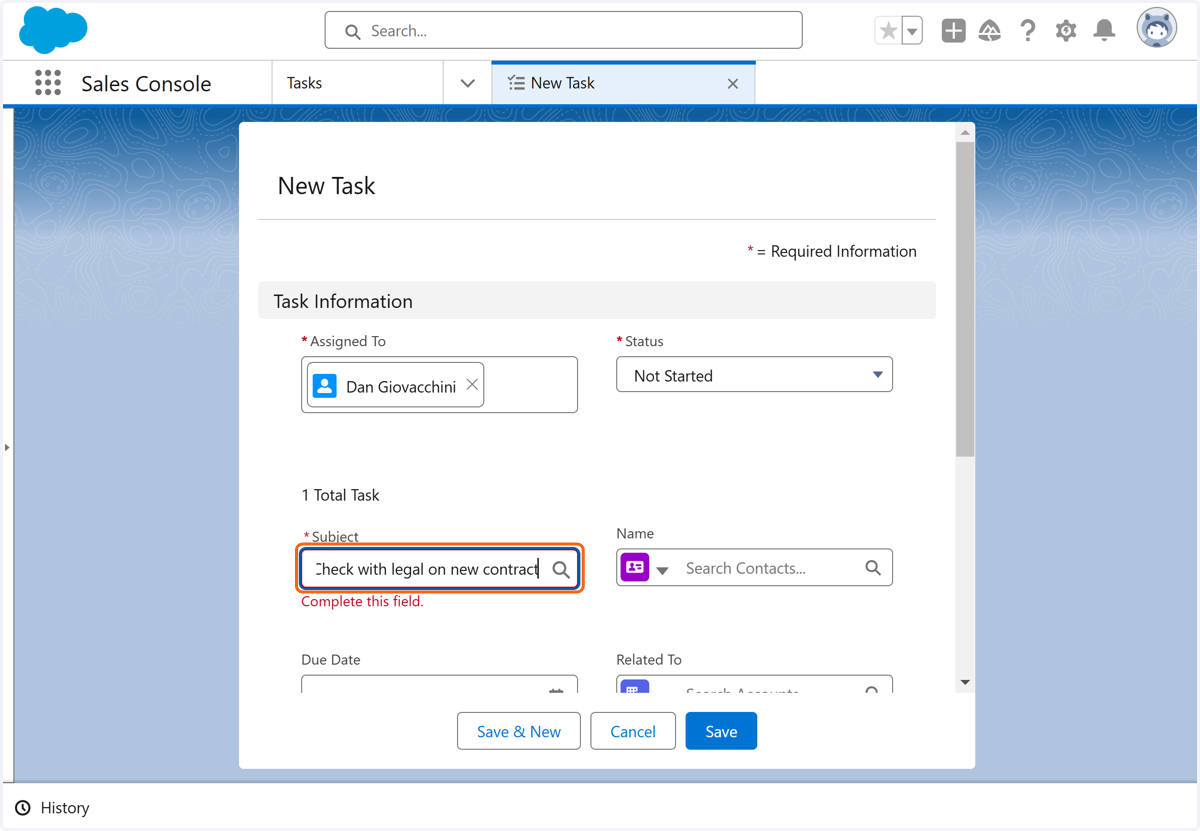 Type note into input