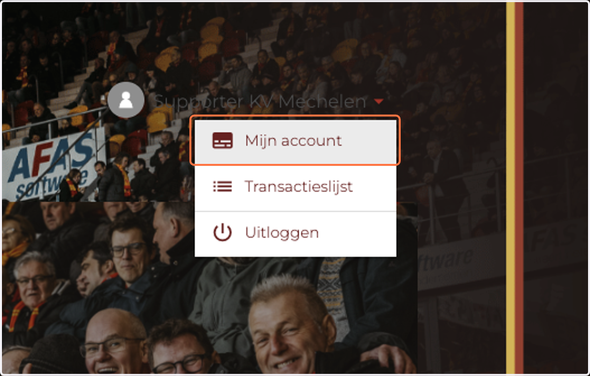 Klik door naar 'Mijn Account' (op je smartphone rechtsonderaan te vinden).