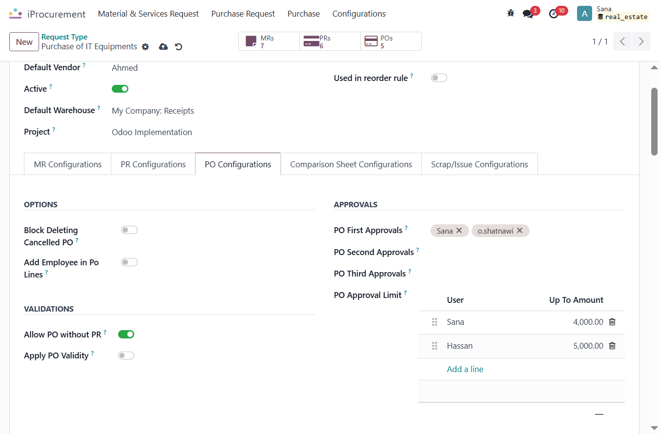 You can enable the Validation of Allow PO without PR and You can Also Enable the Validity of the Po.