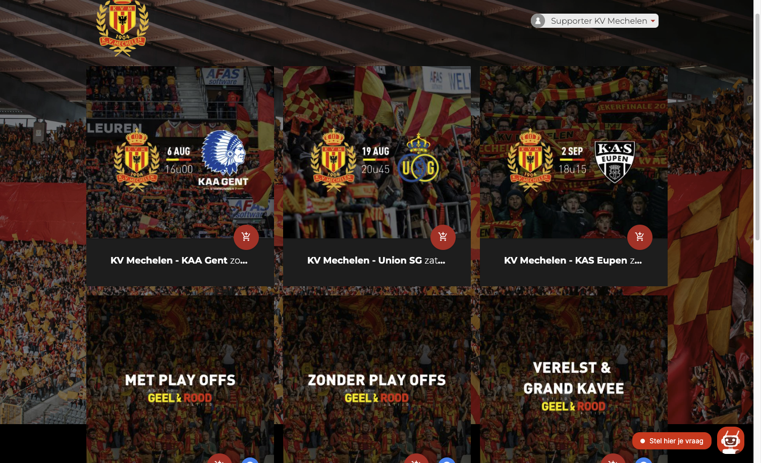 Log je in op tickets.kvmechelen.be met je KVM Account.