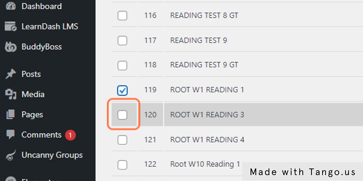 Multiselect the tests that you want to convert.
