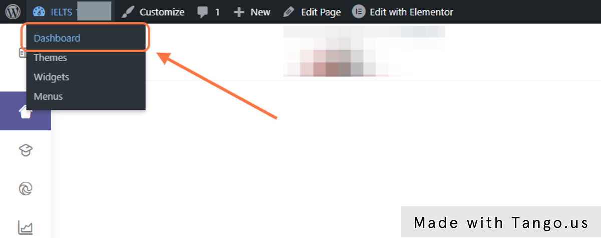 Click on Dashboard
