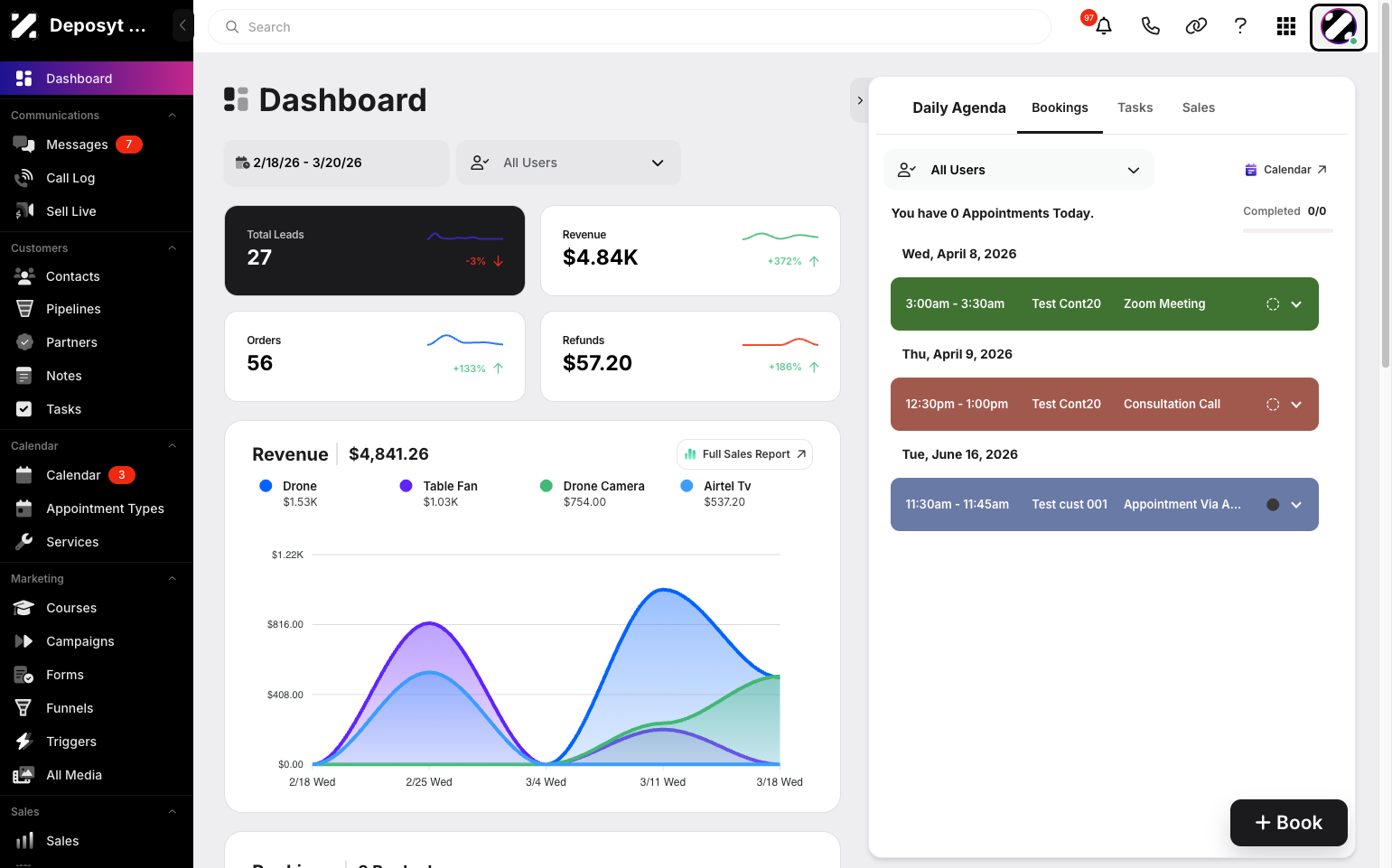 Step 1: On your dashboard, click the user dropdown menu in the top-right corner.