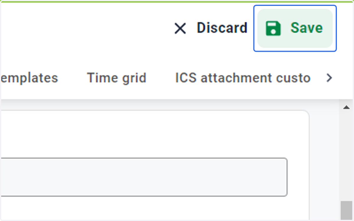 Click on Save to save your changes