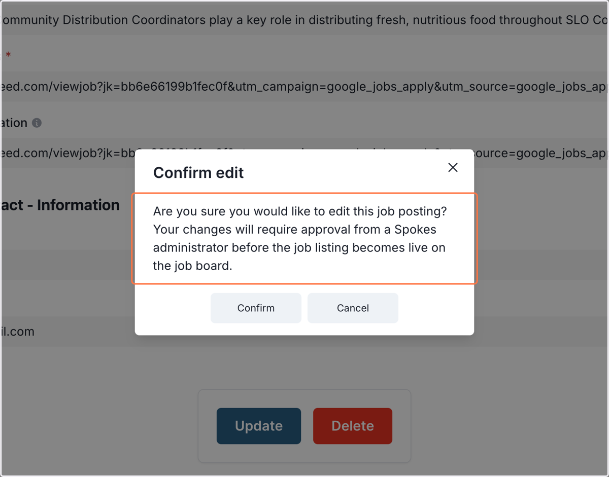 At anytime you can update your job details. However this will require reappoval from Spokes Admin before going Live again.