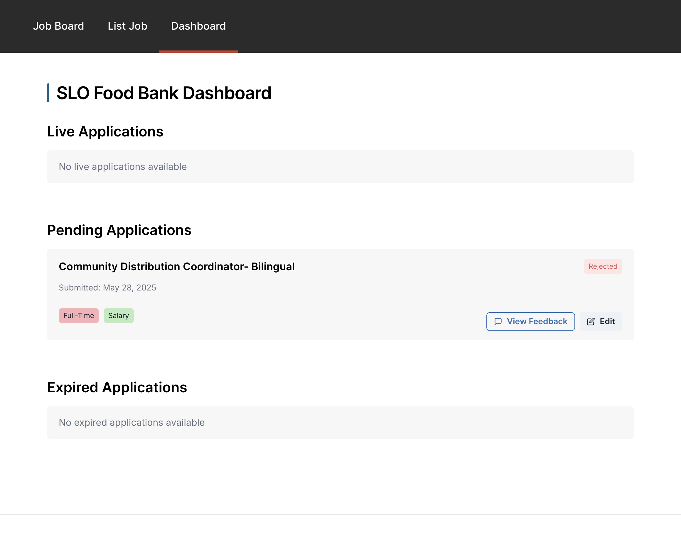 Spokes Admin can reject your job if there are any problems. After receiving notification of rejection, you can edit your job listing to submit for reapproval.