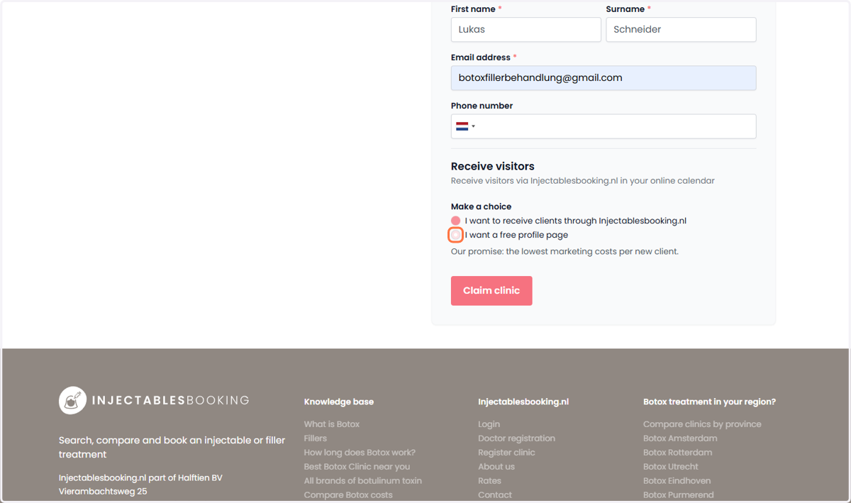 Under ‘Receive visitors,’ select the option that best matches your preference. Kies bij 'Ontvang bezoekers' de optie die het beste bij jouw voorkeur past.