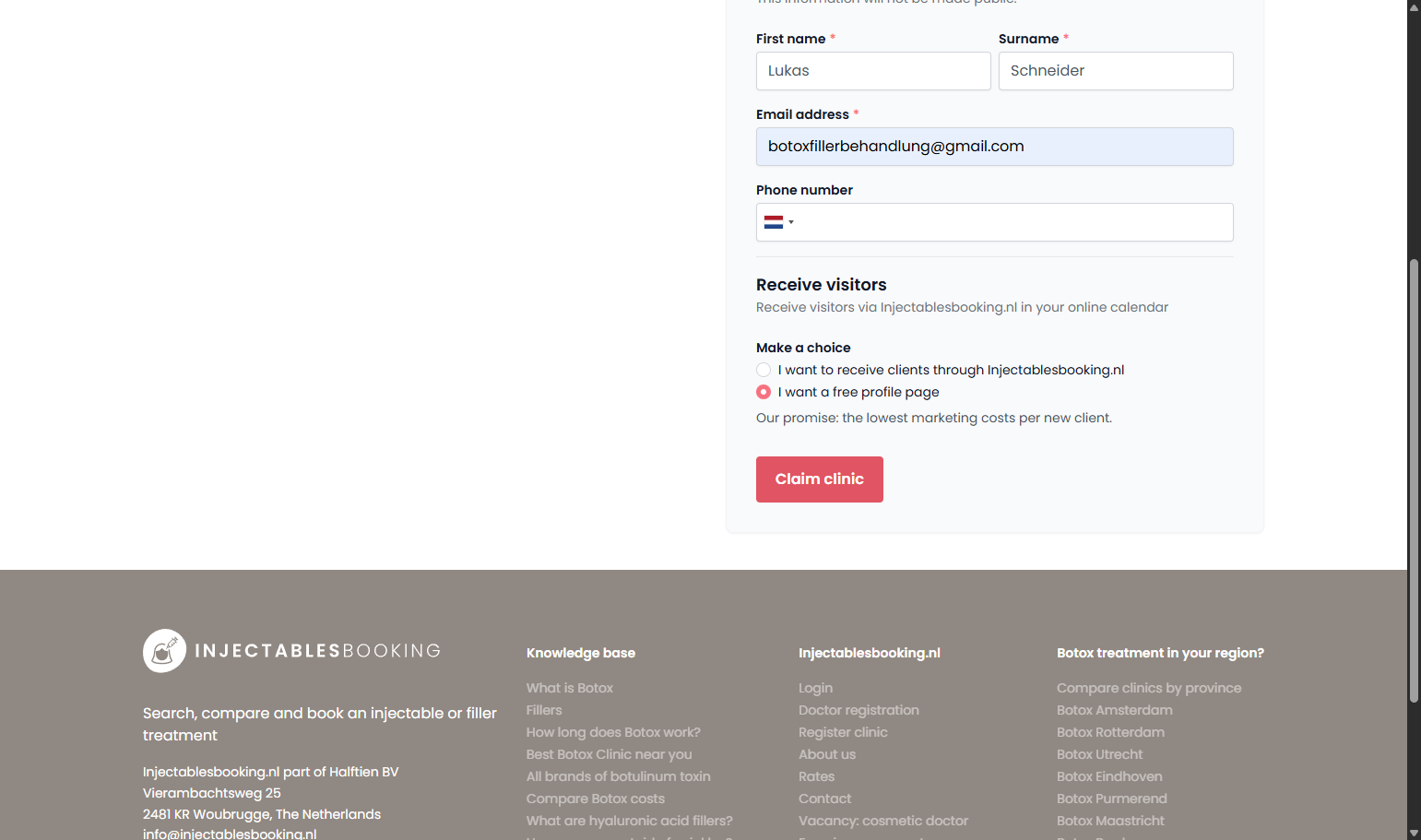 Under ‘Receive visitors,’ select the option that best suits your preference. Kies bij 'Ontvang bezoekers' de optie die het beste bij jouw voorkeur past.