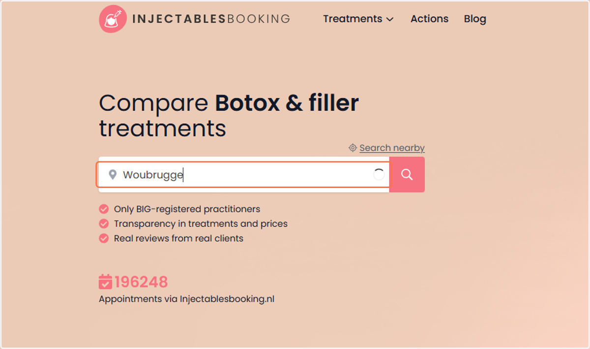 Go to injectablesbooking.nl, injectablesbooking.co.uk, injectablesbooking.ae, or injectablesbooking.de to claim and activate clinic Begin op injectablesbooking.nl, injectablesbooking.co.uk, injectablesbooking.ae of injectablesbooking.de om jouw klini