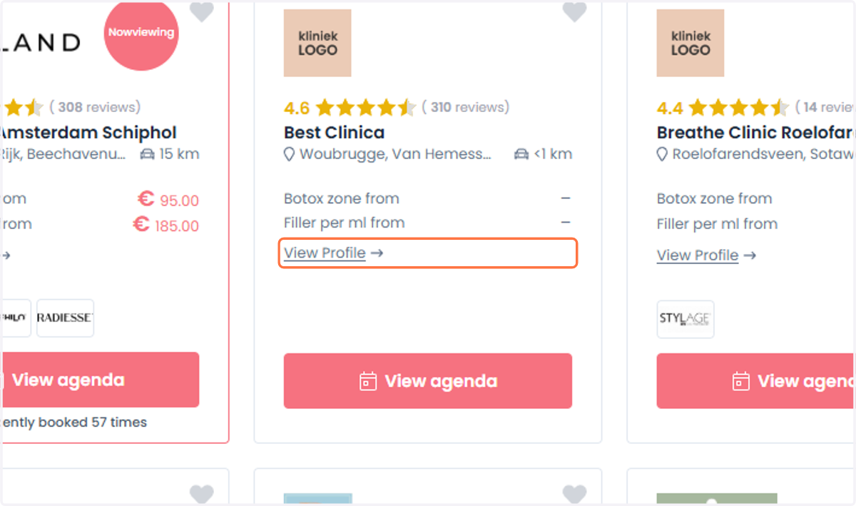 Click on ‘View Profile’. Klik op 'Profiel bekijken'.
