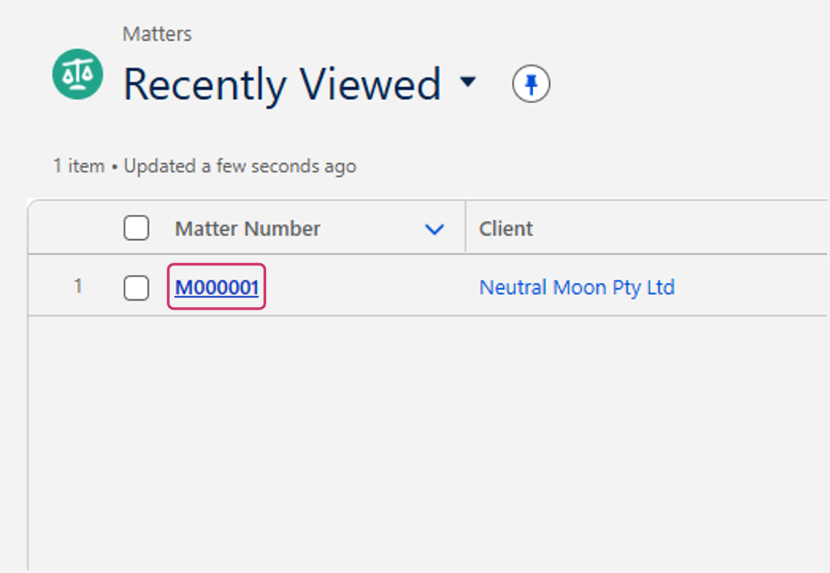 Click on M000001