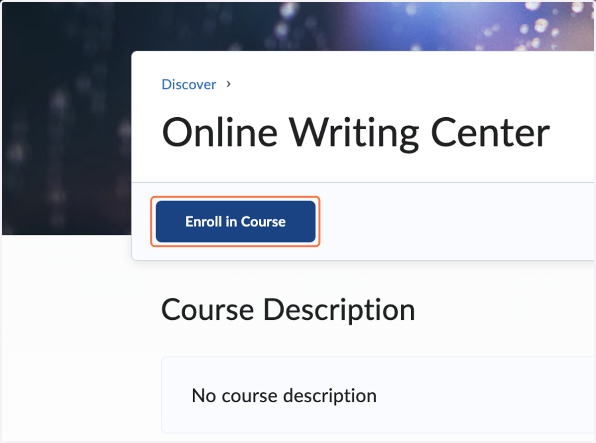 Click "Enroll in Course"